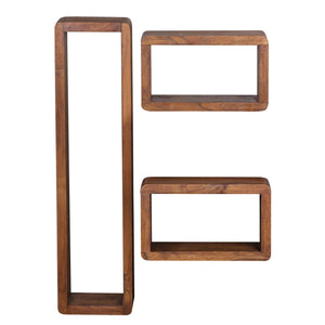 Wooden Wall Shelf Set Of 3