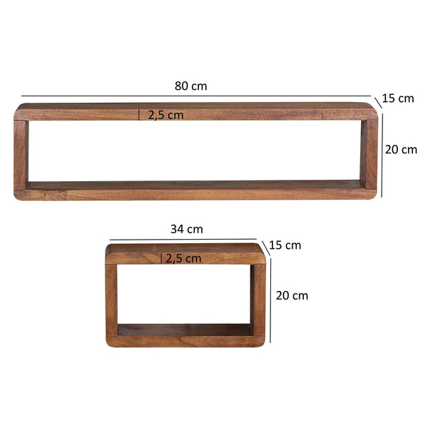 Wooden Wall Shelf Set Of 3