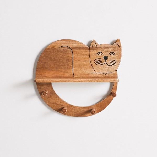 Maisie Round Wall Rack (Brown)