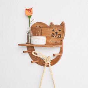 Maisie Round Wall Rack (Brown)