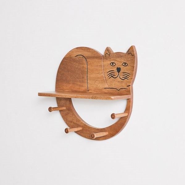Maisie Round Wall Rack (Brown)