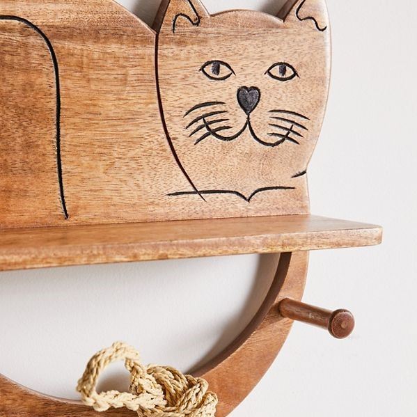 Maisie Round Wall Rack (Brown)