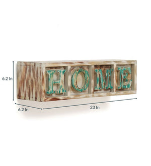 Floating Sheesham Wood Wall Shelves In Brown Colour