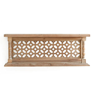 Brown Solid Wood Wall Shelf
