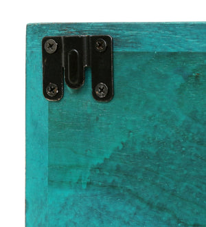 Sheesham Wood Floating Wall Shelves In Green Colour