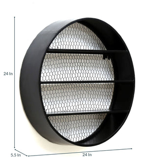 Metal Wall Shelf In Black Colour