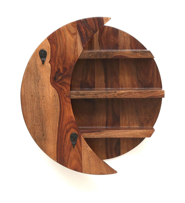 Mikkel Round Wall Rack (Brown)