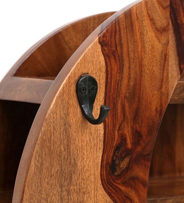 Mikkel Round Wall Rack (Brown)