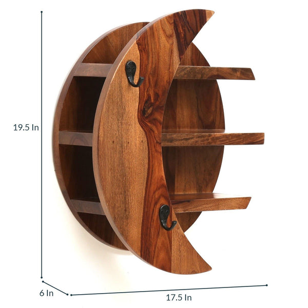 Mikkel Round Wall Rack (Brown)