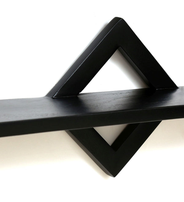 Set Of 3 Sheesham Wood Floating Wall Shelves