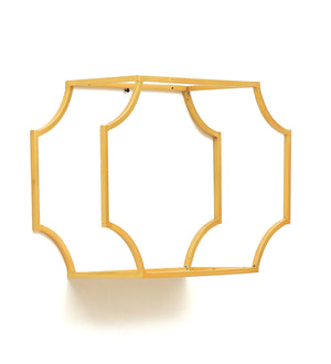 Metal Wall Shelf Set Of 3 in Gold Finish