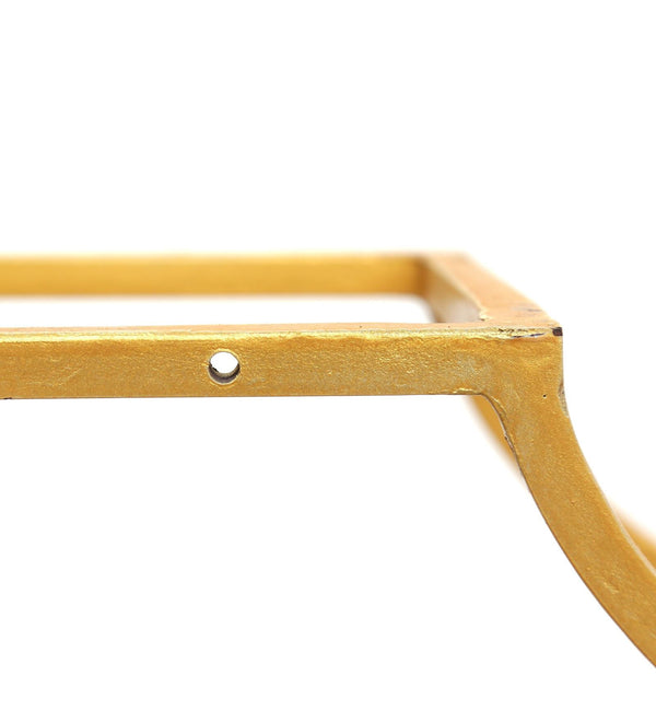 Metal Wall Shelf Set Of 3 in Gold Finish