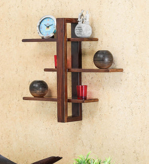 Sheesham Wood Floating Wall Shelf
