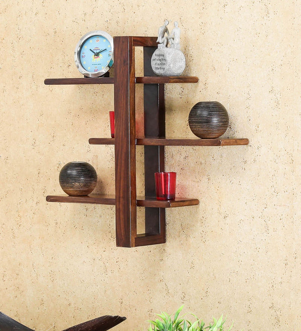 Sheesham Wood Floating Wall Shelf