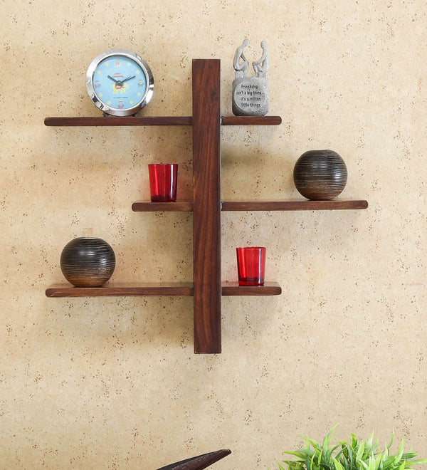 Sheesham Wood Floating Wall Shelf
