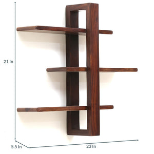 Sheesham Wood Floating Wall Shelf