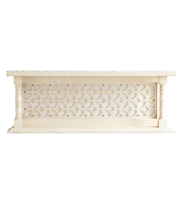 Solid Wood White Wall Shelf