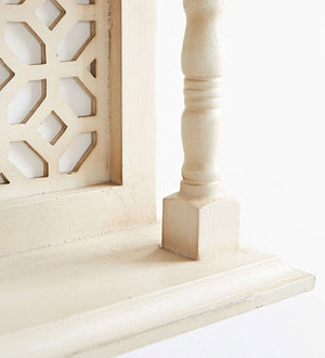 Solid Wood White Wall Shelf