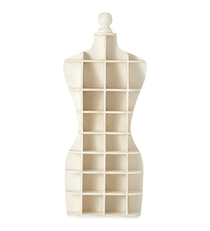 White Solid Wood Lady Wall Shelf