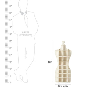 White Solid Wood Lady Wall Shelf