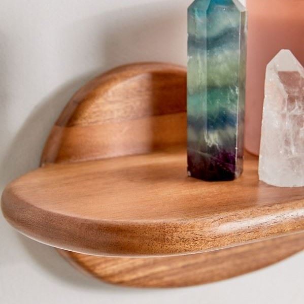 wooden Wave Wall Shelf