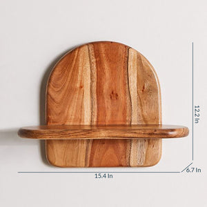 Wooden Floating Wall Shelf in Natural Finish