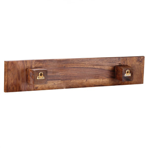 Wooden Towel Hanger In Honey Oak Finish