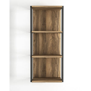 Solid Wood Sheesham Wall Shelf With 2 Iron Frame