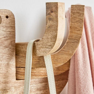 Wooden Folding Multi-Hook In Pigeon Design