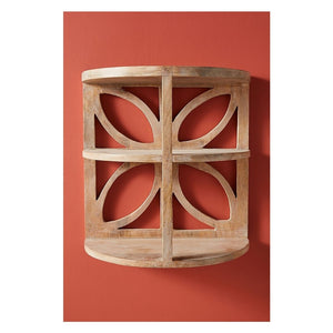 Antiago Two-Tier Solid Wood Wall Shelf