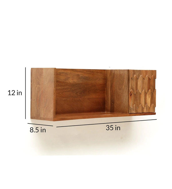 Wooden Pike Wall Shelf