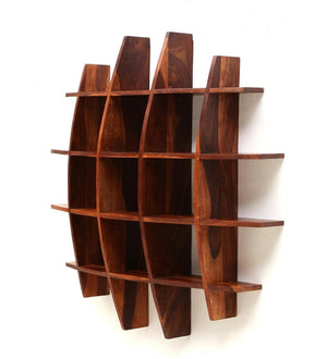 Wooden Brown Sheesham Wood Wall Shelf