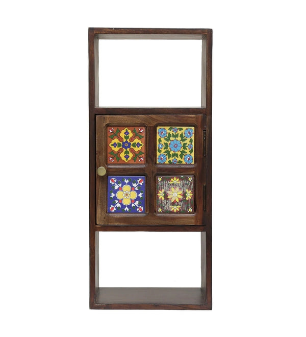 Siramika Sheesham Wood Book Shelf/Wall Shelf