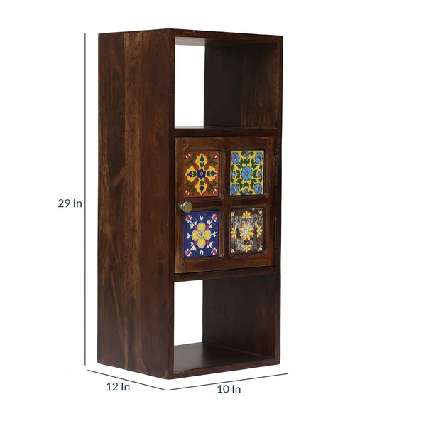 Siramika Sheesham Wood Book Shelf/Wall Shelf