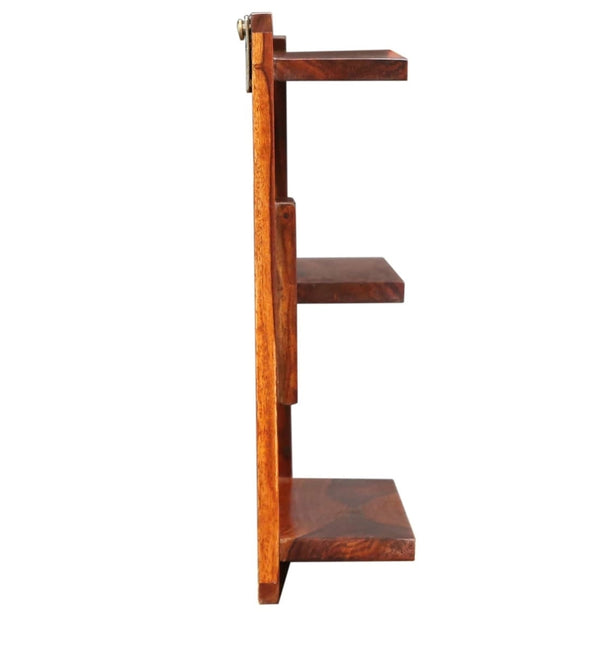 Siramika Sheesham Wood Floating Wall Shelf