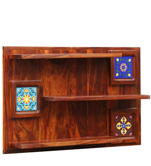 Siramika Sheesham Wood Floating Wall Shelf