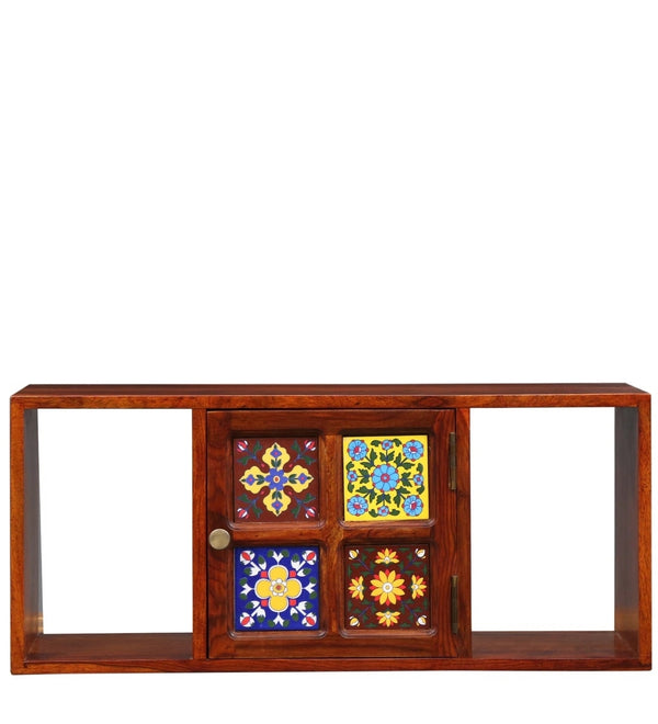 Siramika Solid Wood Book Shelf/Wall Shelf
