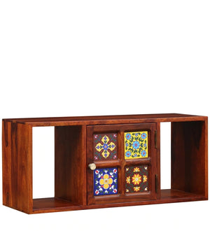 Siramika Solid Wood Book Shelf/Wall Shelf