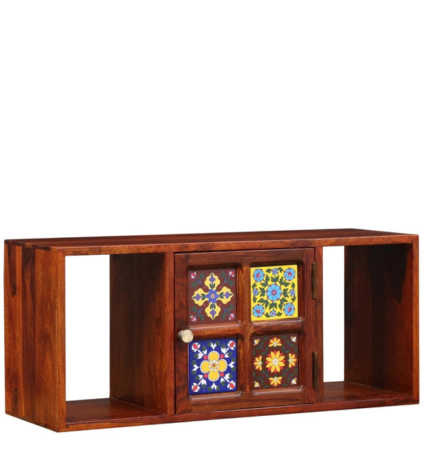 Siramika Solid Wood Book Shelf/Wall Shelf