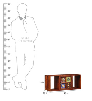 Siramika Solid Wood Book Shelf/Wall Shelf