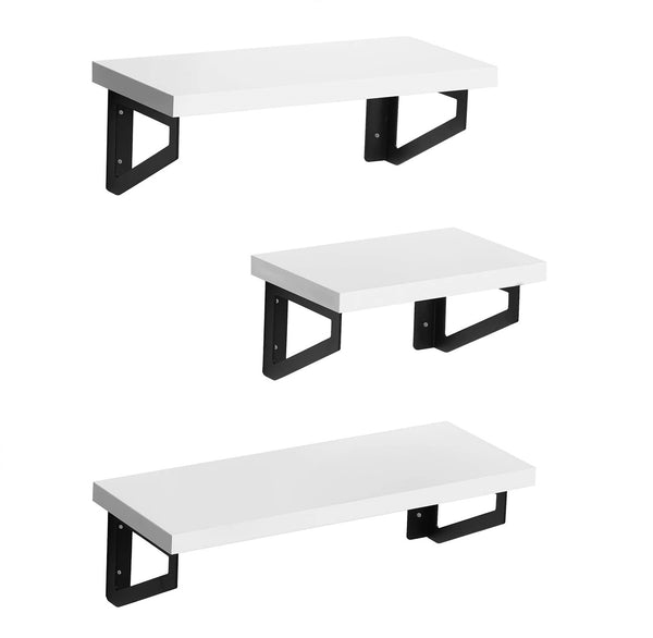 Set of 3 Mango Floating Wall Shelves