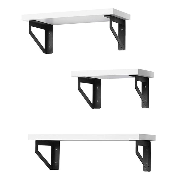 Set of 3 Mango Floating Wall Shelves