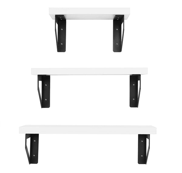 Set of 3 Mango Floating Wall Shelves