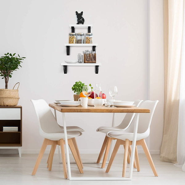 Set of 3 Mango Floating Wall Shelves