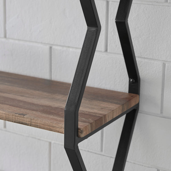 3-Tier Zigzag Floating Wall Shelf