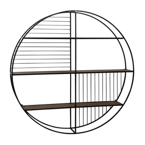 Metal Circular Open Wall Shelf