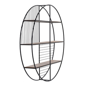 Metal Circular Open Wall Shelf