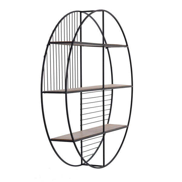 Metal Circular Open Wall Shelf