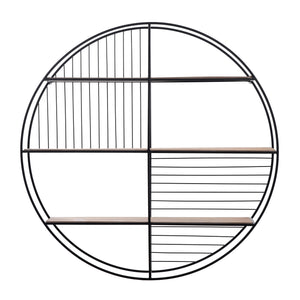Metal Circular Open Wall Shelf