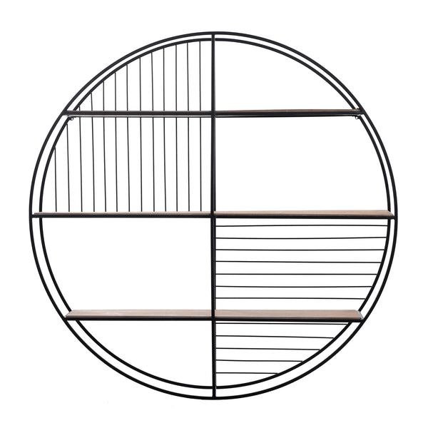 Metal Circular Open Wall Shelf